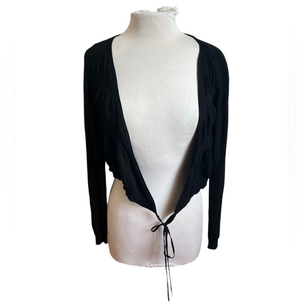 Sarah Pacini Open Front Tie Cardigan - One Size